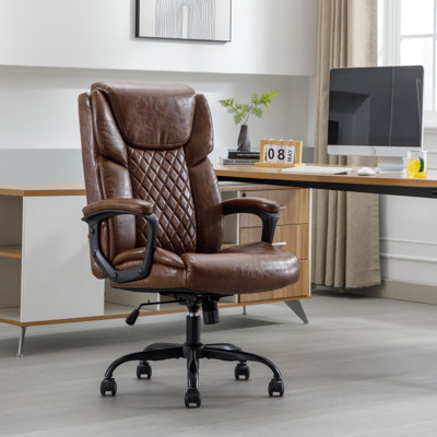 Cyrelle Ergonomic Executive Chair 350LB Big and Tall Heavy Duty Design,High Back Lumbar Back Support