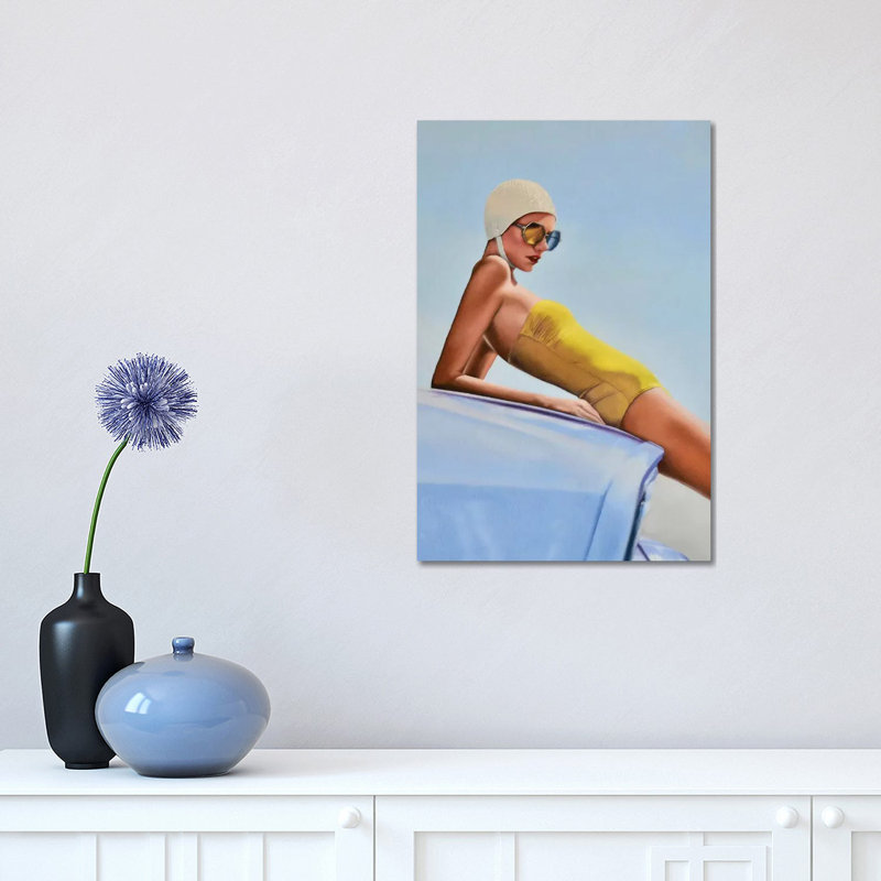 Moments Before A Swim by Johnny Popkess - Wrapped Canvas Print, 30.48 cm H x 45.72 cm W