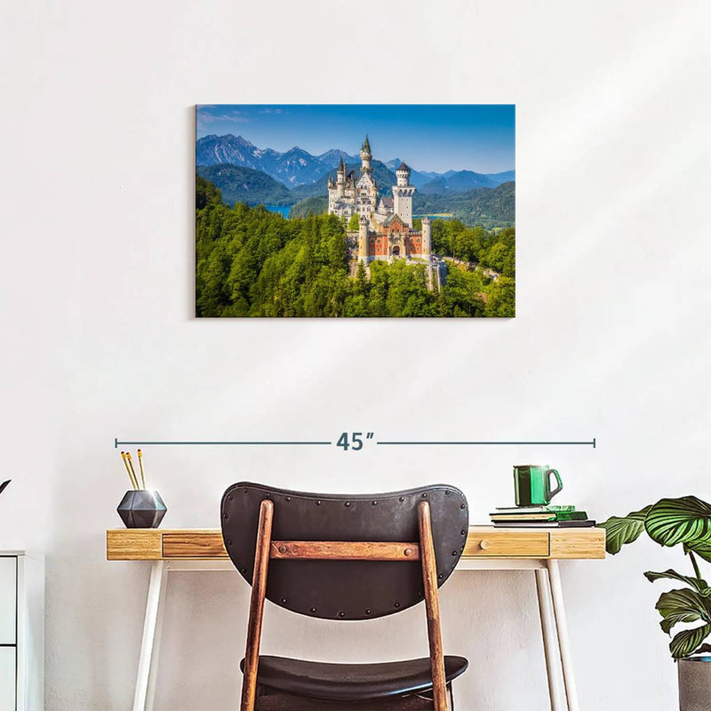 Lilie German Neuschwanstein Castle, 20" H x 30" W