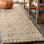 Tapis en jute naturel à gros losanges tissé à la main Mcgowan