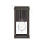 Petite lanterne murale en bronze antique à une lumière avec panneaux en verre transparent Ryle-127681963