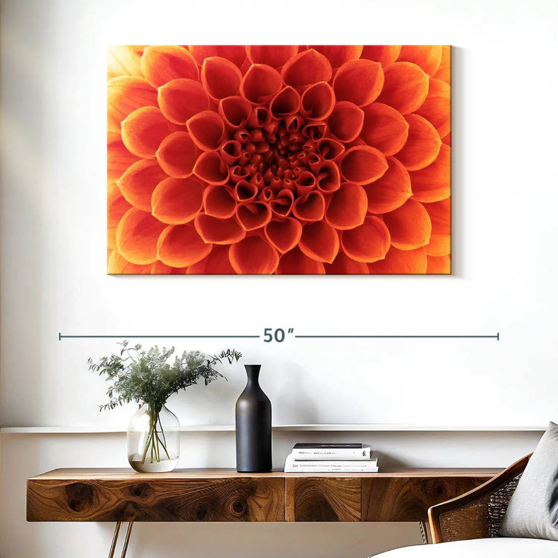 Dahlia orange Harnek, H 26 po x l 39 po