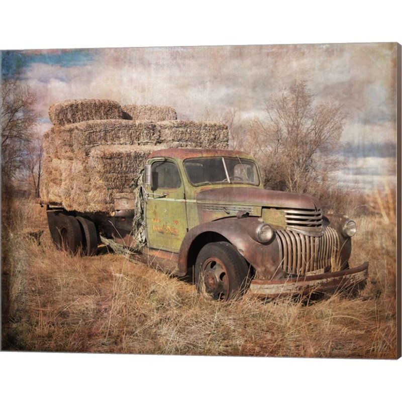 «Vintage Hay Truck» par Ramona Murdock, art mural sur toile