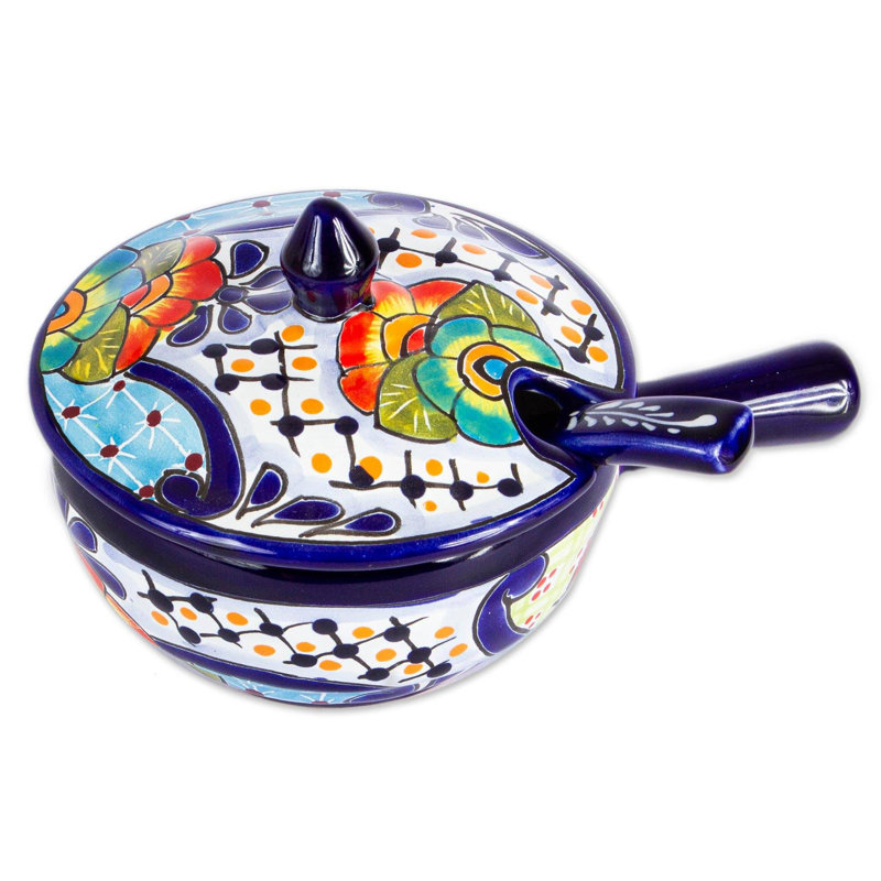 6 oz. Raining Flowers Ceramic Desert Bowl