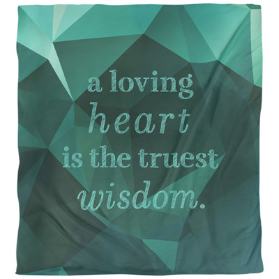 Housse de couette simple Love and Wisdom Quote