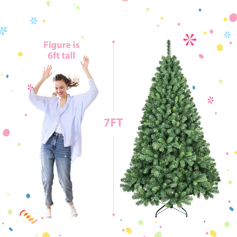 de Noël 6 pi avec 280 lumières DEL, synchro de musique, 917 pointes et une conception verticale stable à effets bicolores pour une ambiance festive