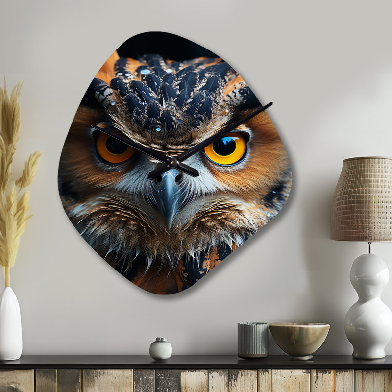 Horloge murale en forme de chouette Whetstone Browm Owl, Grand
