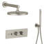 LineaBox Horizontal Round Shower System with 2-Way Diverter, 8-Inch Rain Shower Head and Wall Mounted Hand Shower, Valve Included-1817813362