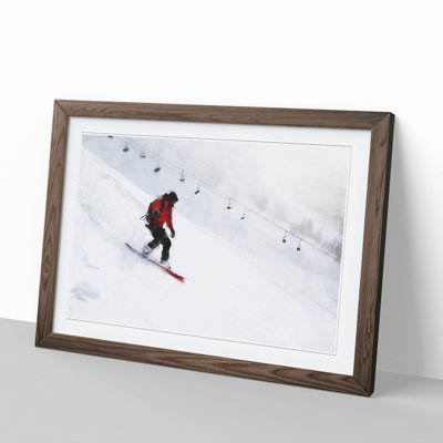 Snowboarding - Picture Frame Graphic Art