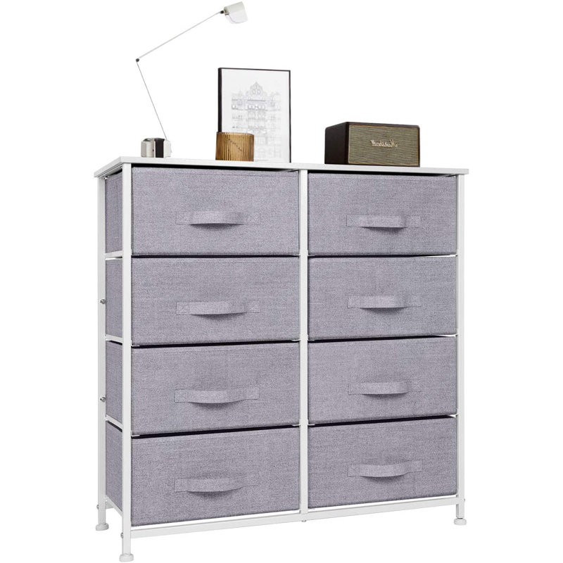 Flemings Iron Chest of 8 Drawers, Grey
