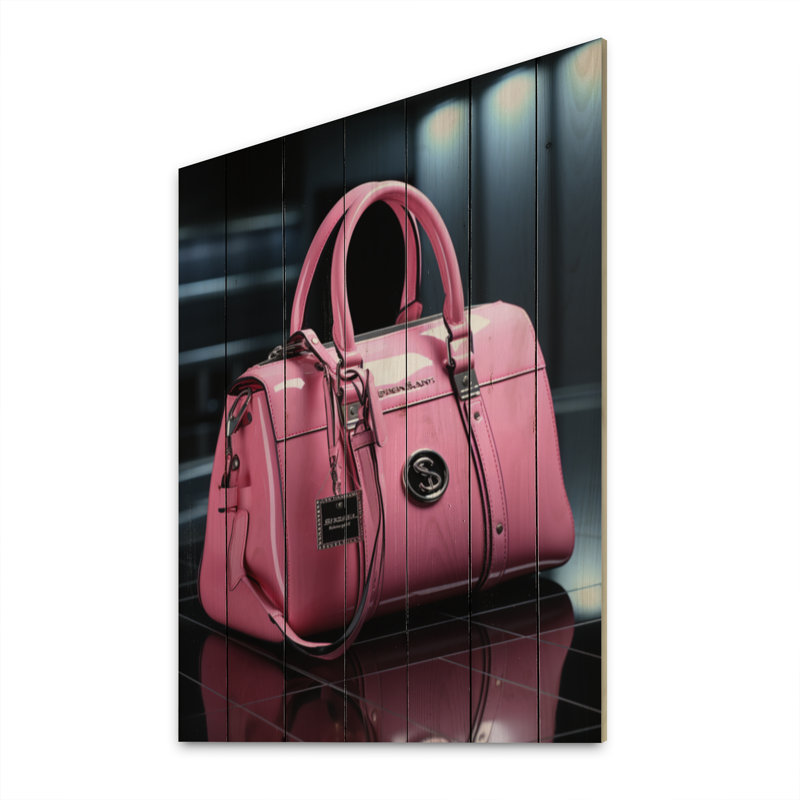 Fashion Bag Glamour II rose sur bois, H 32 po x l 24 po x P 0,78 po