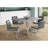 Arissa Luxury Look Dining Table in Grey Top & Chrome Base Finish, 29.97'' H X 58.83'' W X 35.35'' D