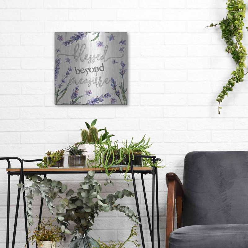«Blessed Beyond Mesure» par Susie Boyer, art mural en métal, H 12 po x l 12 po