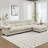 Modern Chenille Oversized Modular Sectional Sofa With Ottoman
