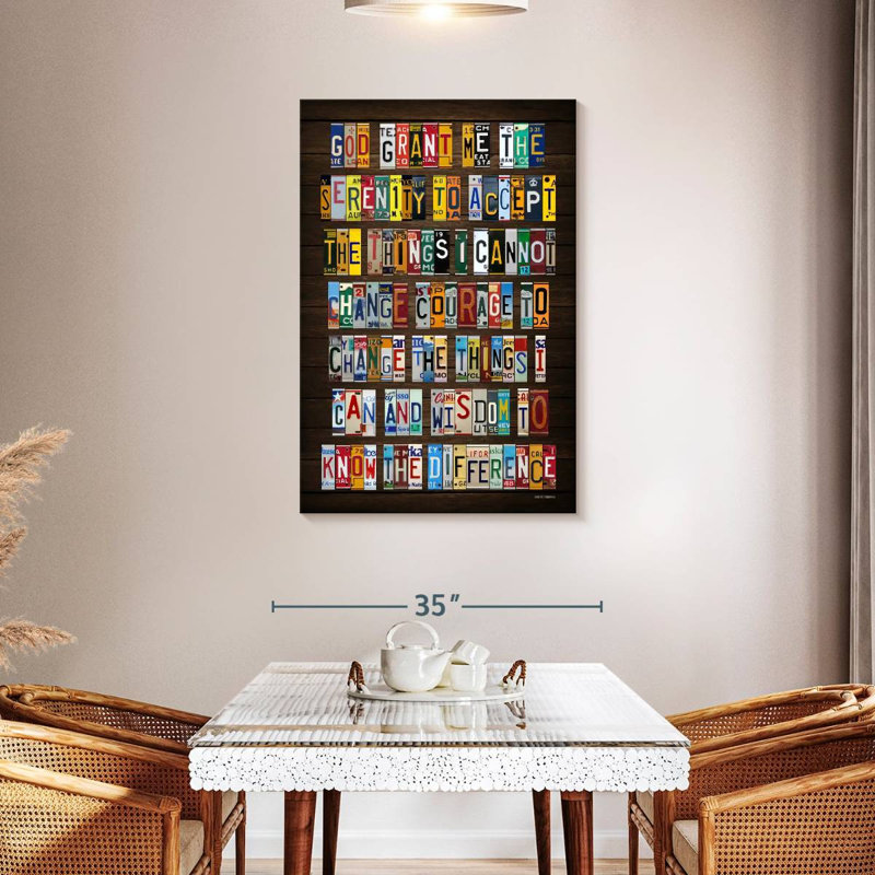 Serenity Bible Verse, 45" H x 30" W