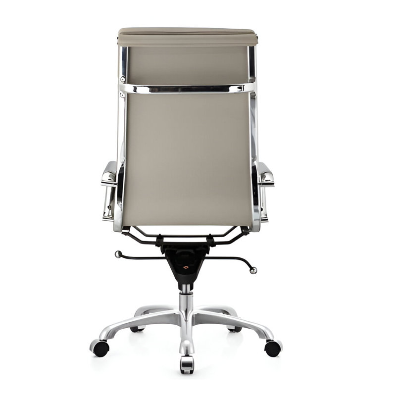 Chaise de bureau Paco à haut dossier, Gris