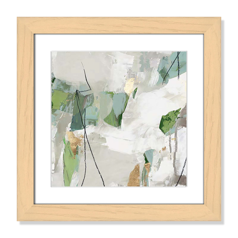 Enchanted Emerald I by Tom Reeves Print, Natural Cube Framed, 18.5" H x 18.5" W x 1.25" D