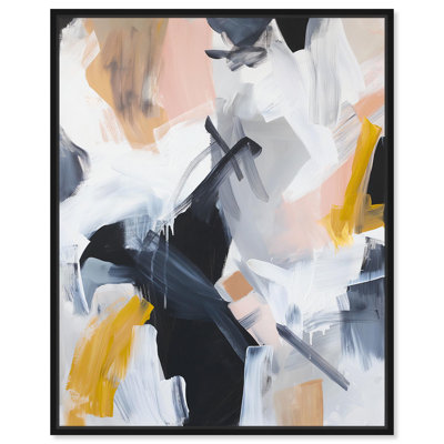 Art contemporain sur toile rustique noir par Art Remedy