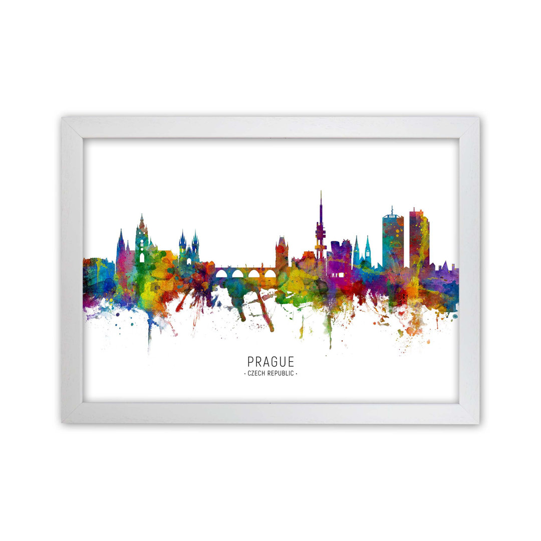 Prague Czech Republic Skyline by Michael Tompsett - Print