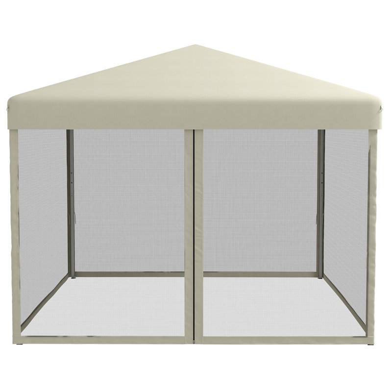 Zermeno 10' x 10' Pop Up Canopy Tent with Netting, Instant Screen House, Tents for Parties