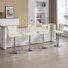 Swivel Adjustable Height Counter Stool With Metal Frame