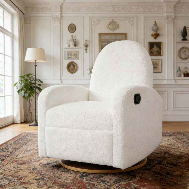 360 Swivel and Glider Recliner Chair, Beige