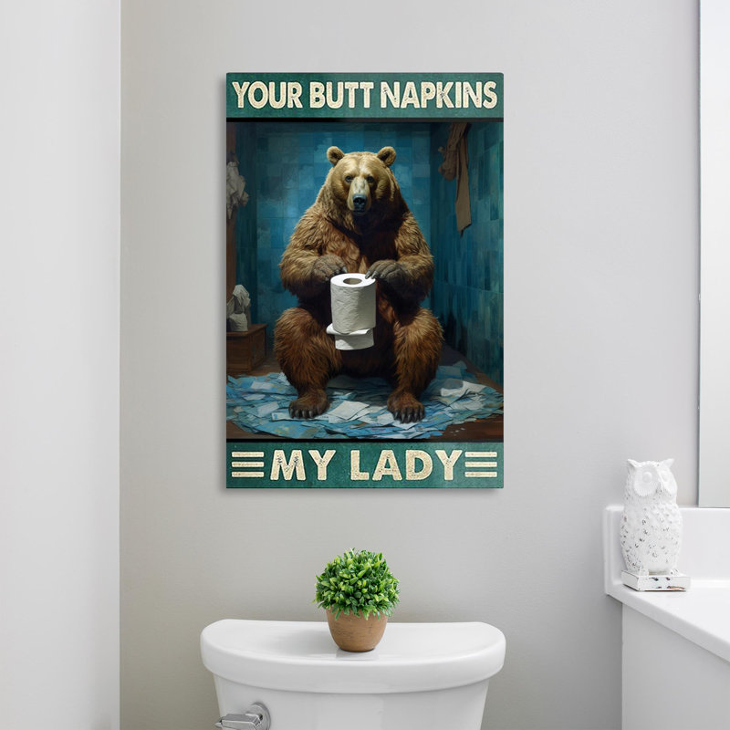 Ours avec vos serviettes My Lady, H 20 po x l 16 po x P 1,25 po