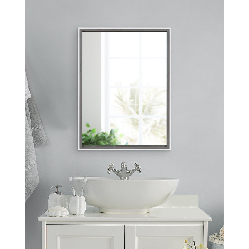 Miroir décoratif, Gris / blanc