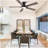 52" Matte Black Modern Low Profile Flush Mount Intergrated LED Ceiling Fan with Light and Reversible Quiet Motor