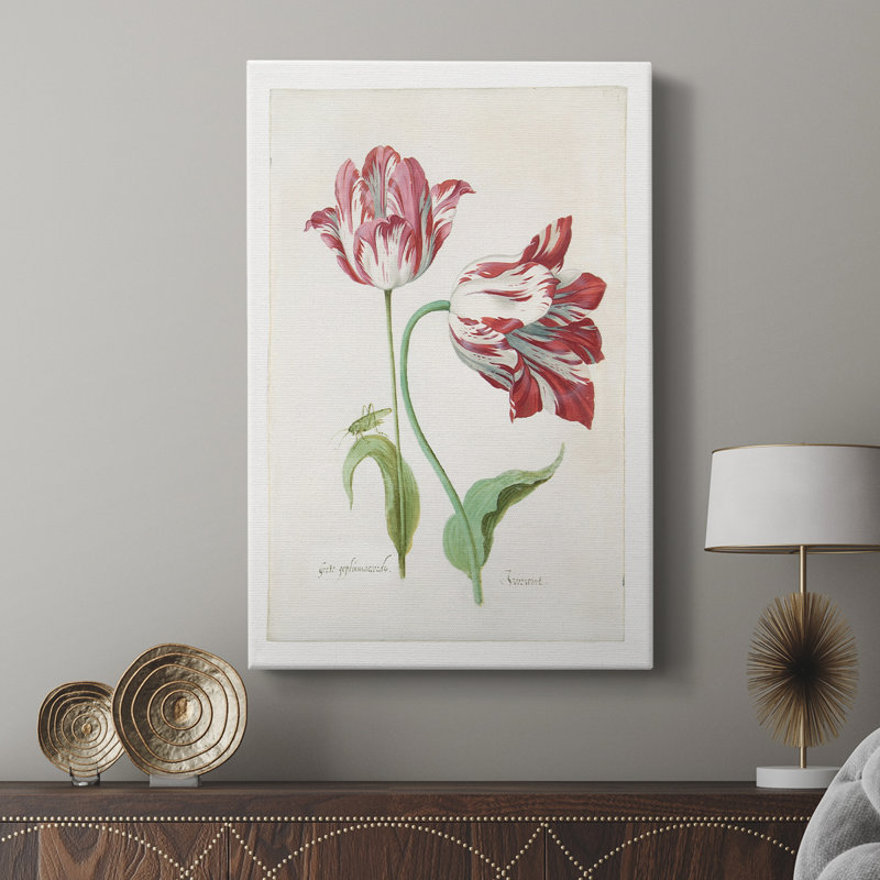 Two Tulips II -Gallery Wrapped Cavas, 48" H x 32" W