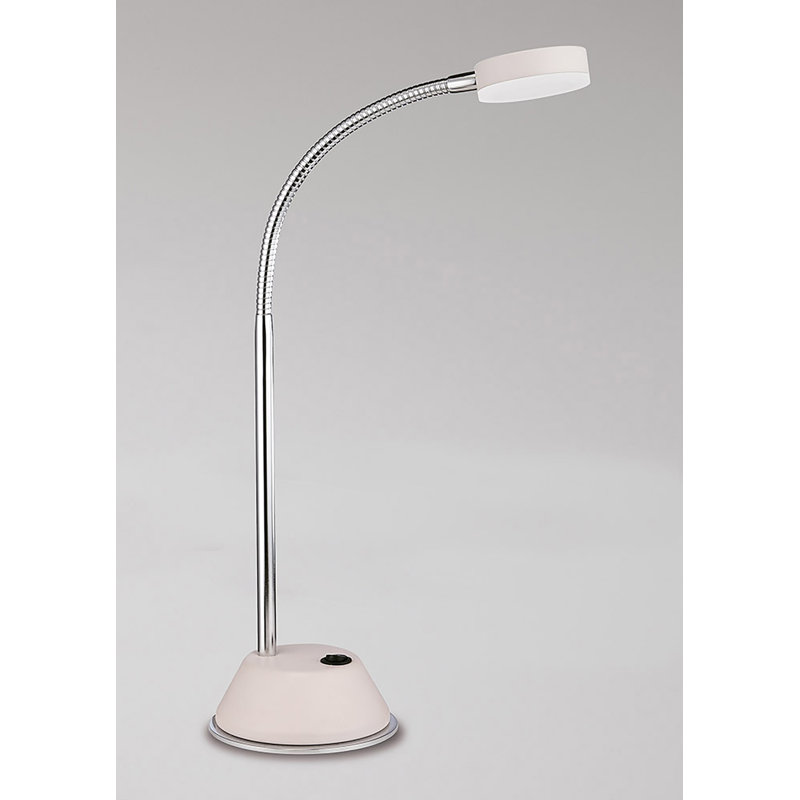 Elijah Adjustable Metal Desk Lamp, Matt White