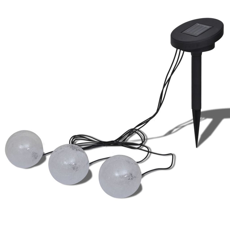 Set of 3 Clear Plastic Solar Powered Floating LED Lights