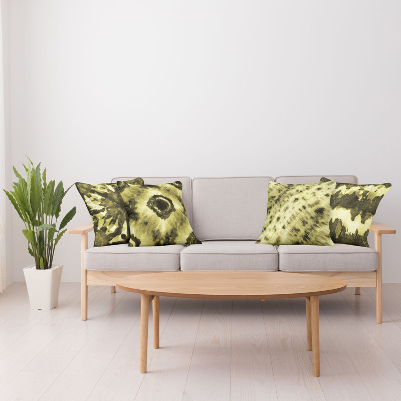 Housse de coussin Montezuma, 12 po x 12 po, Kaki foncé / vert