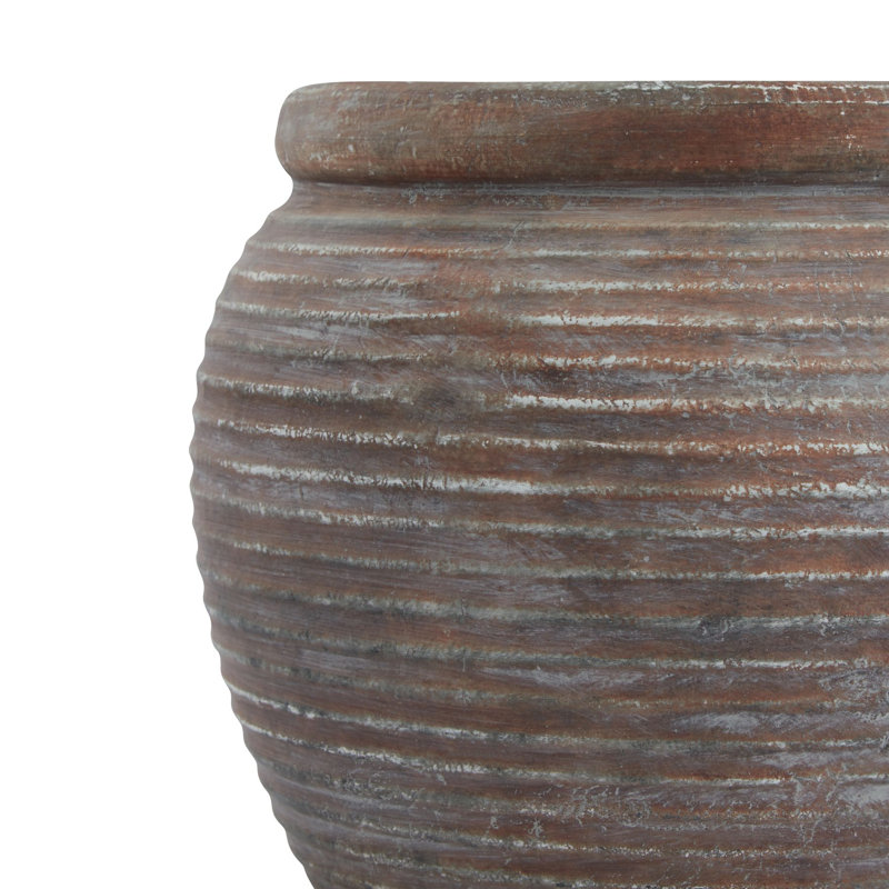 Marina Handmade Ceramic Planter, Brown, 20cm H x 28cm W x 28cm D