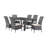 Arzan 6 - Person Wicker Patio Dining Set with Rectangular Table , Cushions Included