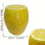 Tabouret jaune citron, sculpture de jardin