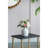 D5.9X7.9" Round White/Gold Vase