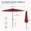 3m Large Paraso With UV, Garden Sun Shade Canopy Patio With Crank Tilt, Outdoor Umbrella  -843815740