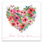 « love lives here floral cœur », impression sur toile tendue-1471423655