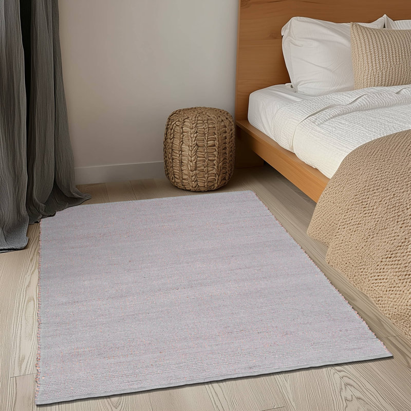 Colston Jute and Cotton Braided Farmhouse Rug, Rectangle 4' x 6'