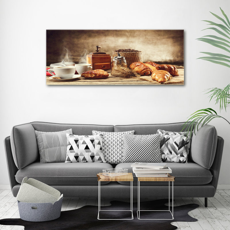 Breakfast - Print, 50cm H x 125cm W x 2cm D, Wrapped Canvas