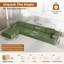 Modular Corduroy 404cm 4-seater Sofa With 1 Ottoman, No Assembly Required, With High Rebound Sponge-1054521143