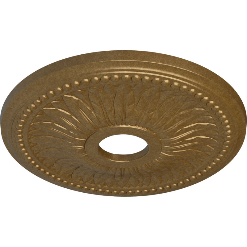 Médaillon de plafond H 18 po x l 18 po Bailey, Or pâle