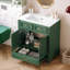 Meuble-lavabo de salle de bain avec lavabo, portes doubles et tiroir-605528361