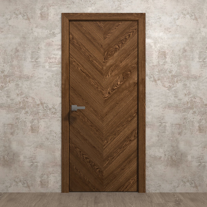 Porte intérieure intérieure | Ego 5005 | Poignée simple à panneau régulier | Portes de salle de bain modernes, Chêne cognac