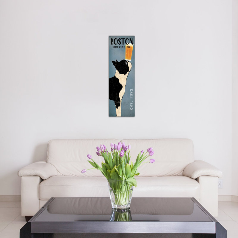 « boston brewing co. » par ryan fowler, 1 pièce de toile tendue avec châssis, art mural sur toile tendue
