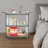 3 Tiers Freestanding Mobile Pc Rolling Serving Cart With Wheels-112027876