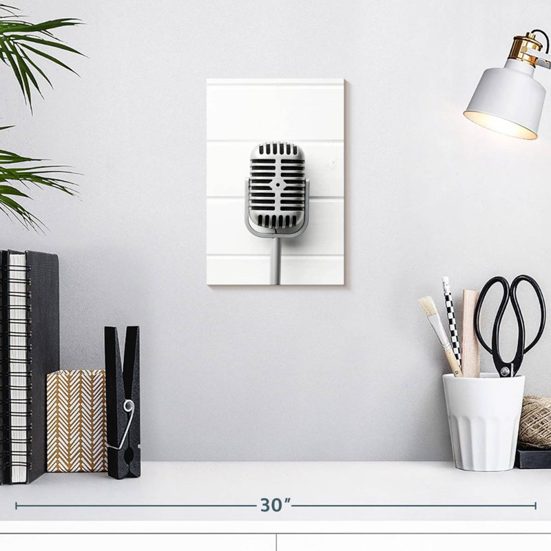 Microphone de scène rétro Abarca, H 12 po x l 8 po
