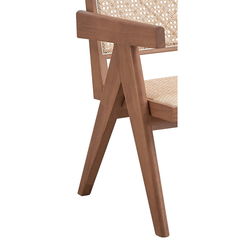 Fauteuil d'appoint en rotin et finition naturelle Velentina