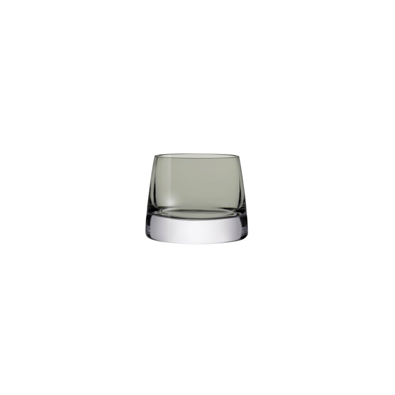 Joy Tabletop Votive Holder, Smoke, 2.52" H x 3.19" W x 3.19" D